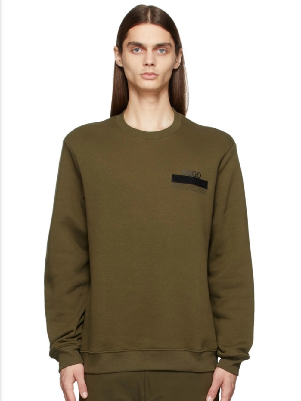 Hugo Green Dinmare Sweatshirt / Hugo Boss Olive L - Large
